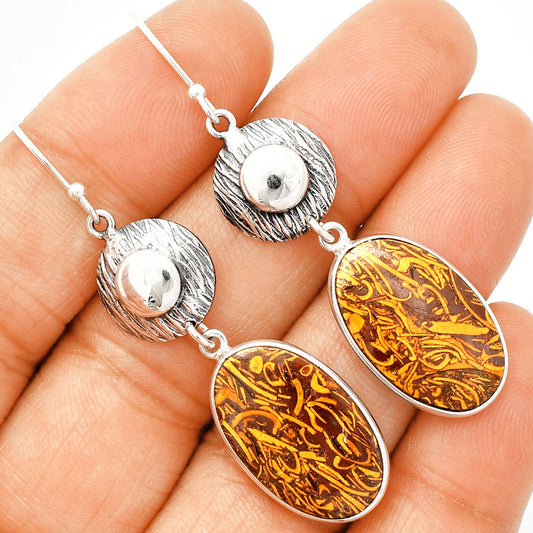 Coquina Fossil Jasper - India Earrings E-1077 SDE84342