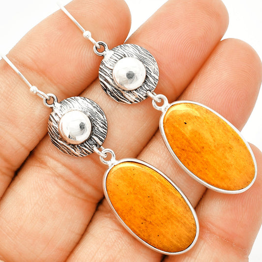 Natural Honey Aragonite Earrings E-1077 SDE84345