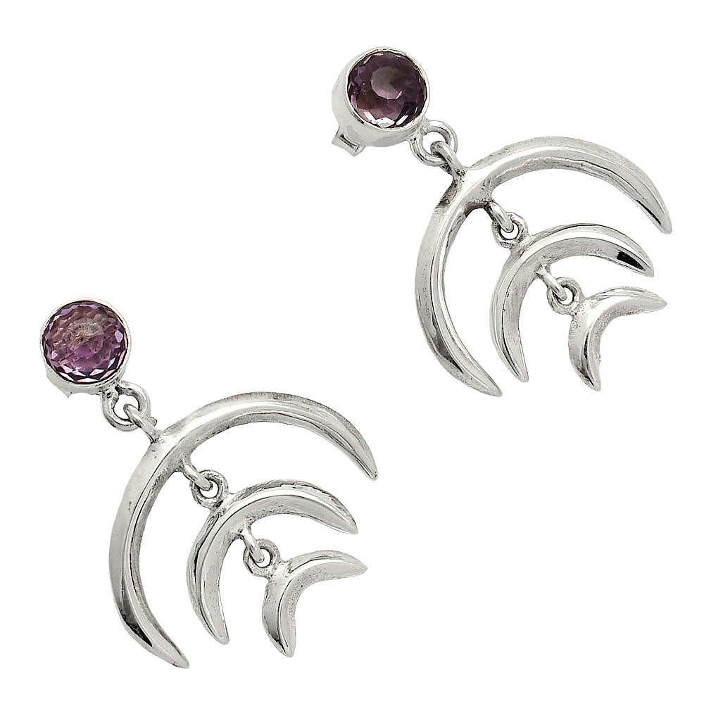Natural Amethyst - Brazil Earrings E-1249 SDE84348