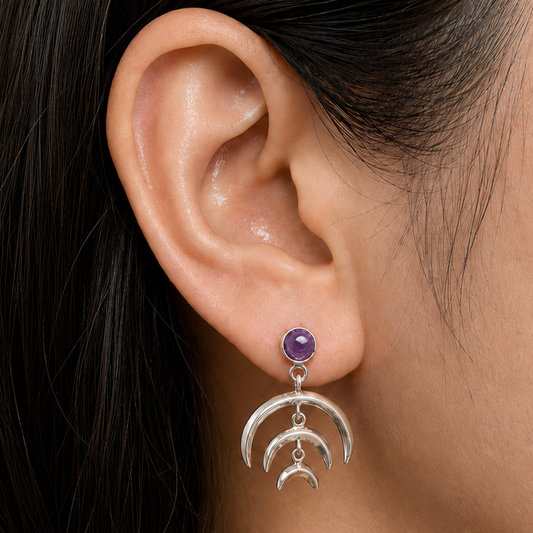 Natural Amethyst - Brazil Earrings E-1249 SDE84348