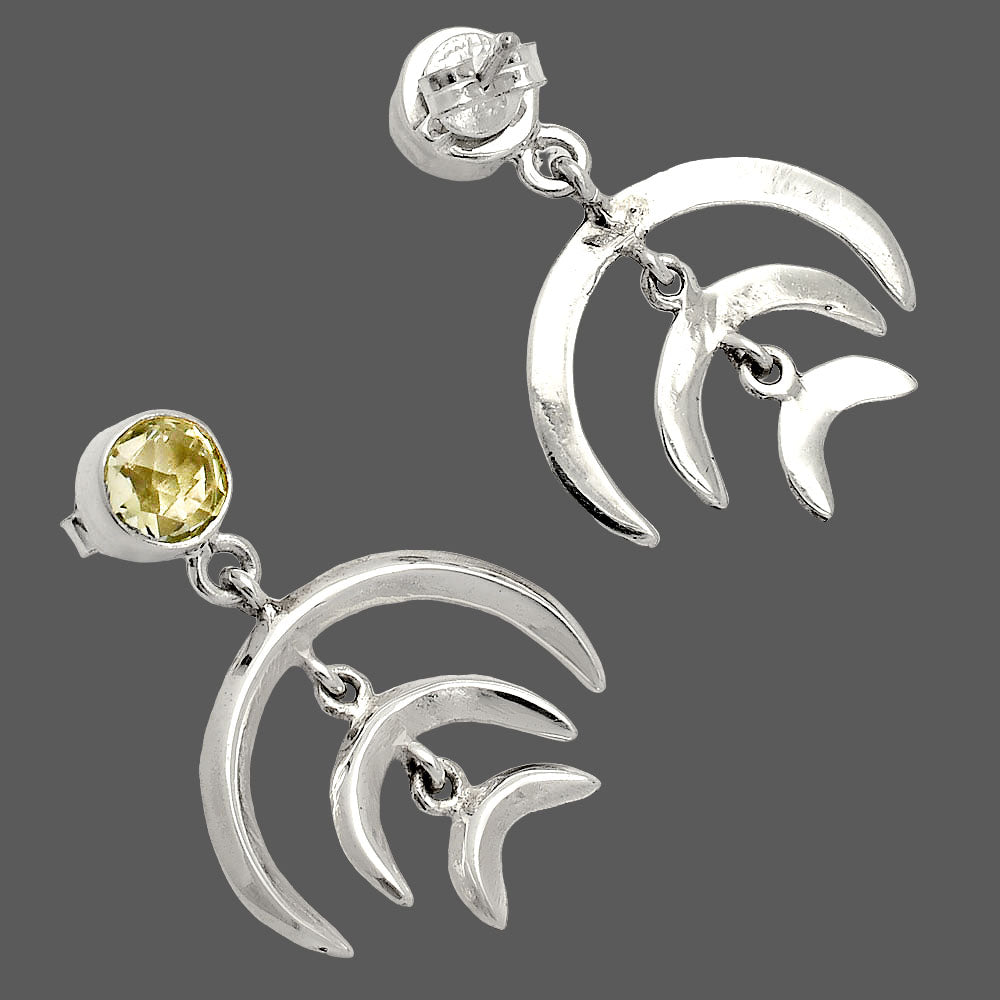 Prasiolite (Green Amethyst) - Brazil Earrings E-1249 SDE84352