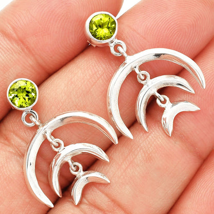 Natural Peridot Earrings E-1249 SDE84354