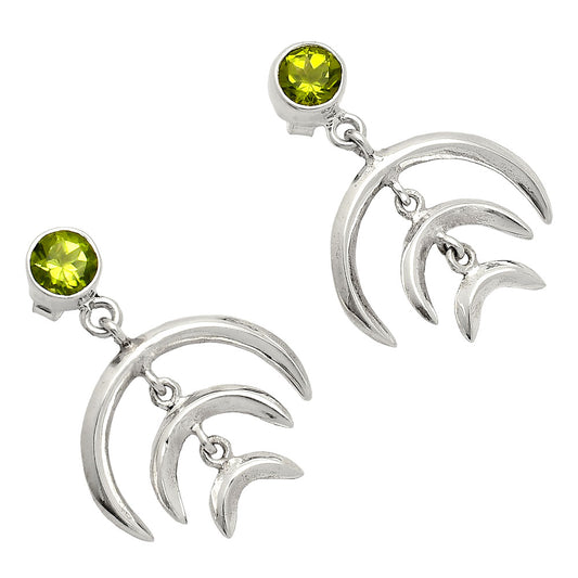 Natural Peridot Earrings E-1249 SDE84354