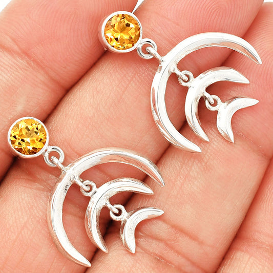 Natural Citrine Earrings E-1249 SDE84355
