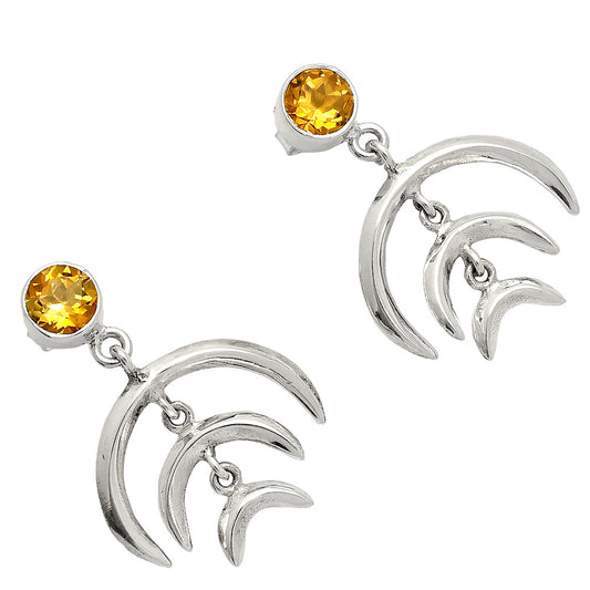 Natural Citrine Earrings E-1249 SDE84355