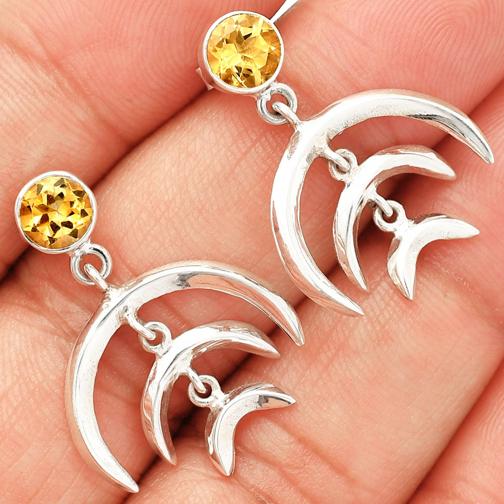 Natural Citrine Earrings E-1249 SDE84356