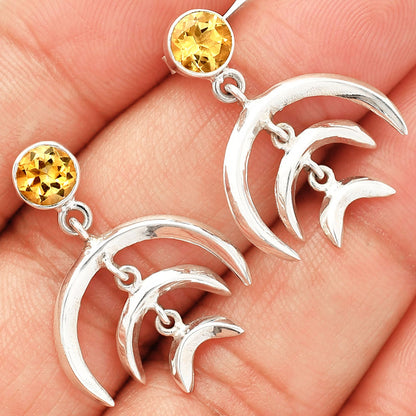 Natural Citrine Earrings E-1249 SDE84356
