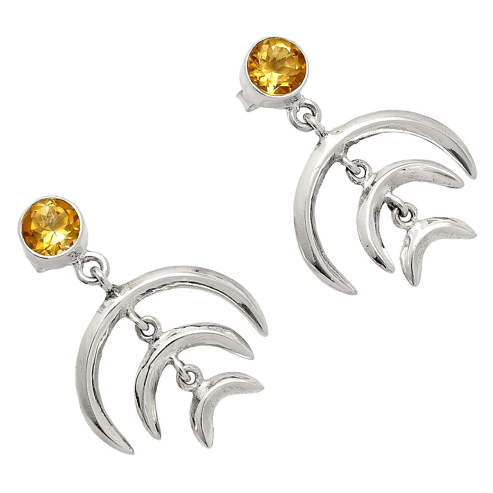 Natural Citrine Earrings E-1249 SDE84356