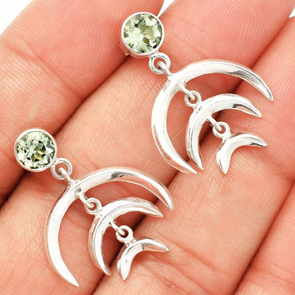 Prasiolite (Green Amethyst) - Brazil Earrings E-1249 SDE84357