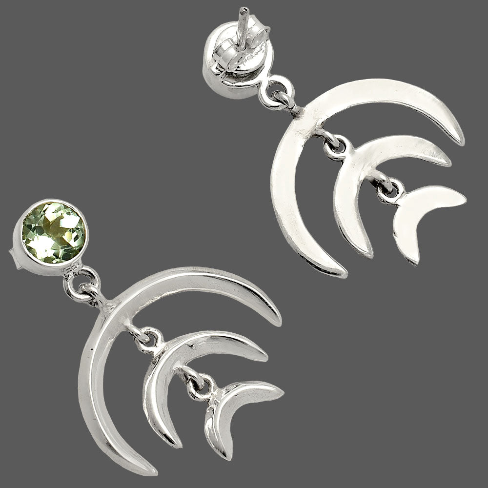 Prasiolite (Green Amethyst) - Brazil Earrings E-1249 SDE84357