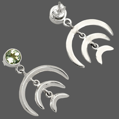 Prasiolite (Green Amethyst) - Brazil Earrings E-1249 SDE84357