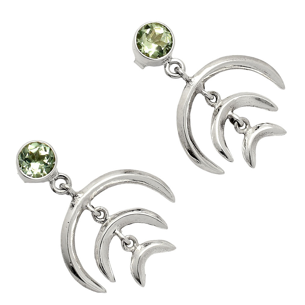 Prasiolite (Green Amethyst) - Brazil Earrings E-1249 SDE84357