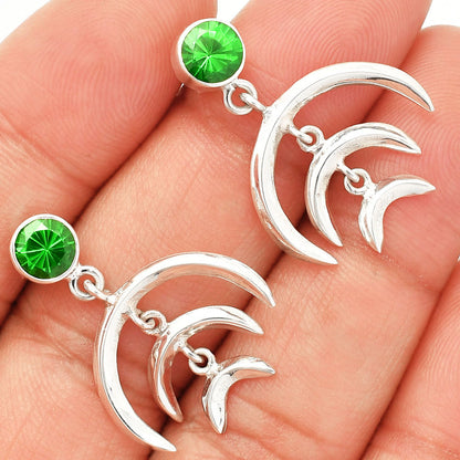 Lab Created Emerald Earrings E-1249 SDE84359