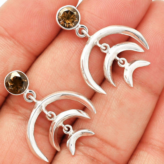 Natural Smoky Quartz - Brazil Earrings E-1249 SDE84361