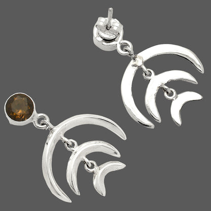 Natural Smoky Quartz - Brazil Earrings E-1249 SDE84361