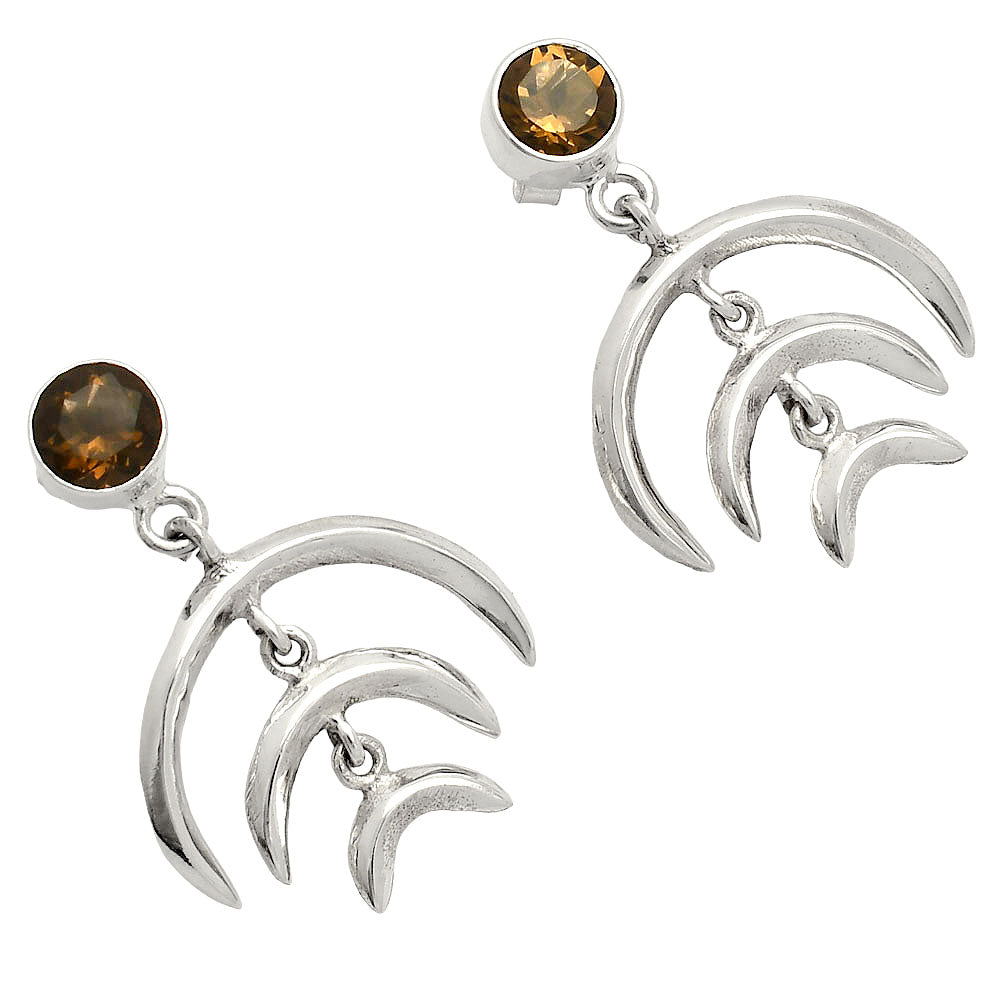 Natural Smoky Quartz - Brazil Earrings E-1249 SDE84361