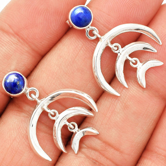 Natural Lapis Lazuli - Afghanistan Earrings E-1249 SDE84365