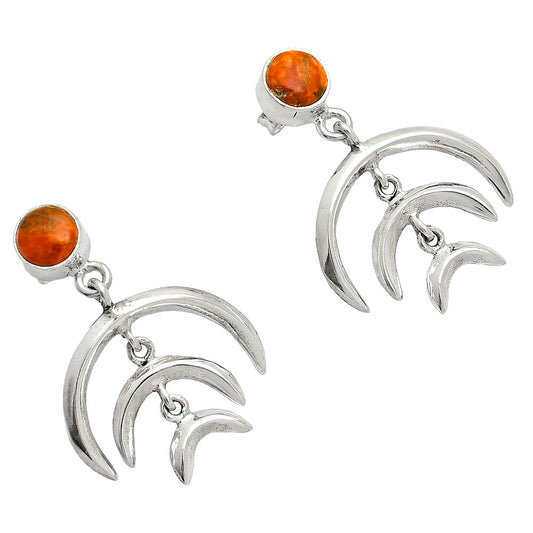 Natural Red Sponge Coral Earrings E-1249 SDE84369