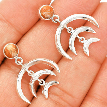 Natural Red Sponge Coral Earrings E-1249 SDE84370