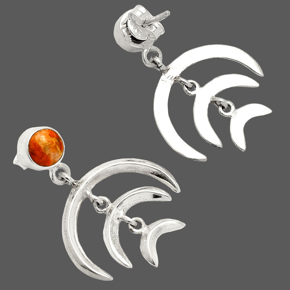 Natural Red Sponge Coral Earrings E-1249 SDE84370