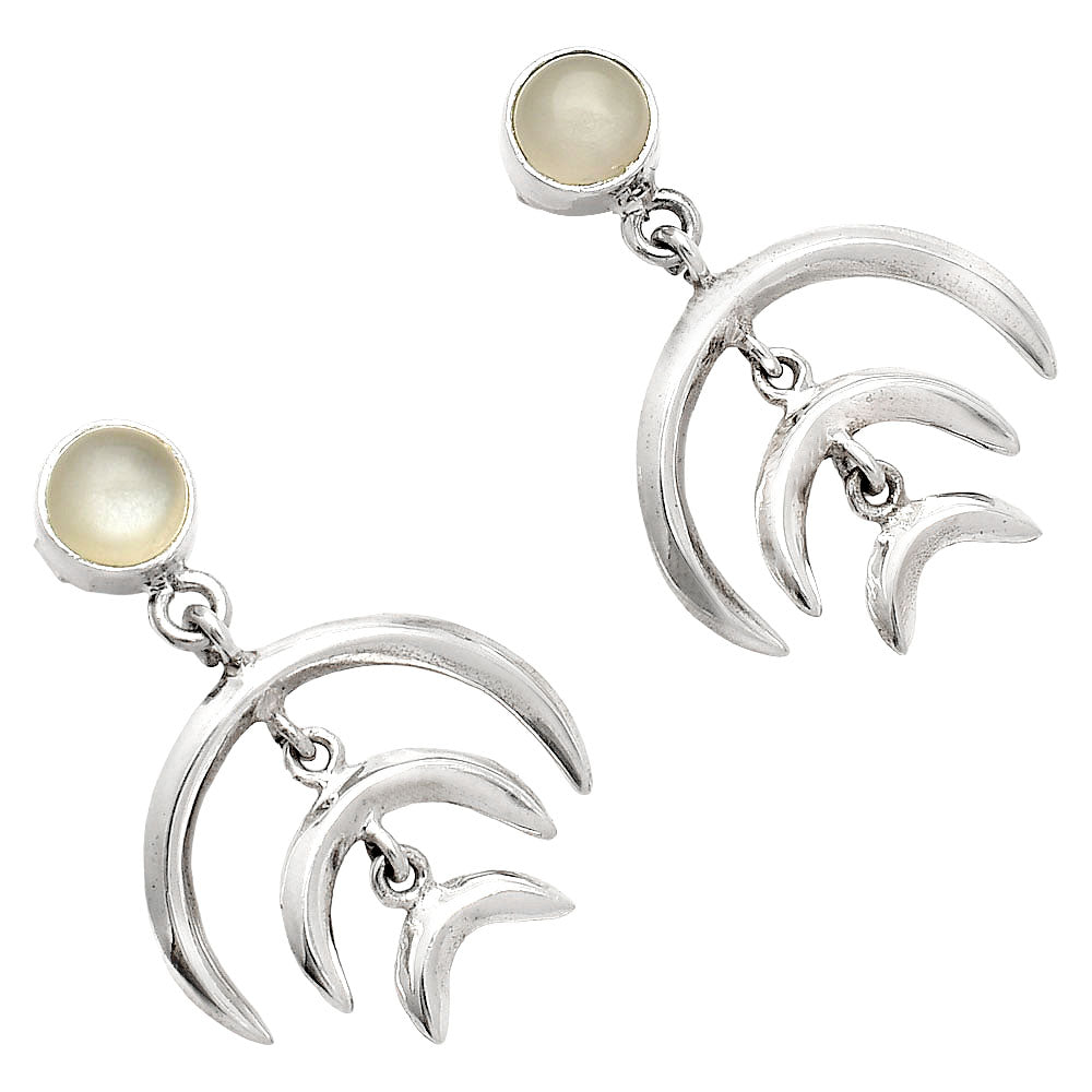 Natural Srilankan Moonstone Earrings E-1249 SDE84386