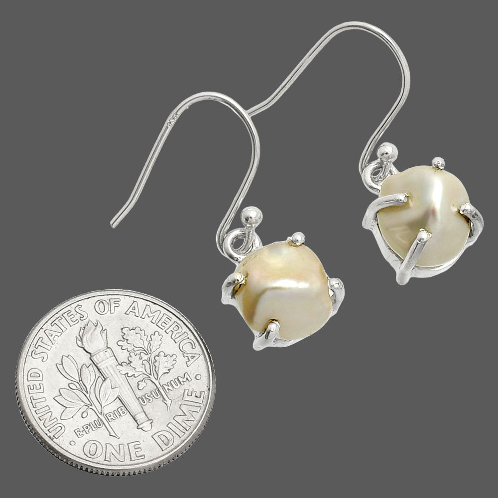 Natural Fresh Water Biwa Pearl Earrings E-1021 SDE84519