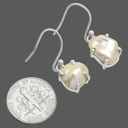 Natural Fresh Water Biwa Pearl Earrings E-1021 SDE84537