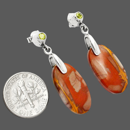 Natural Noreena Jasper & Peridot Earrings E-1120 SDE84658