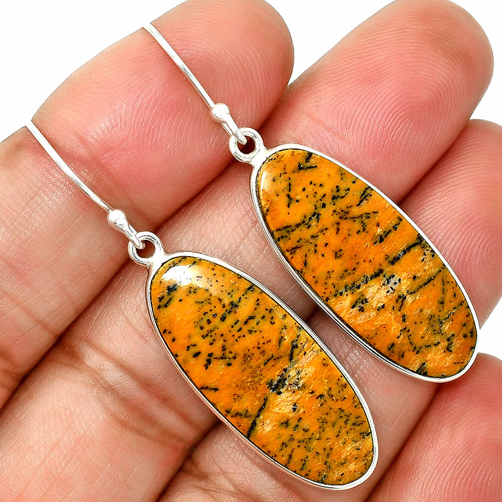 Natural Honey Dendritic Opal Earrings E-1001 SDE84878