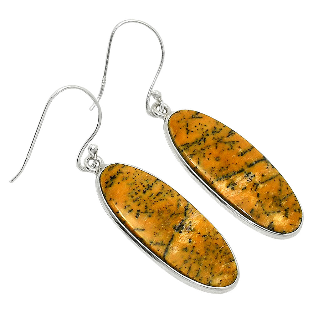 Natural Honey Dendritic Opal Earrings E-1001 SDE84878