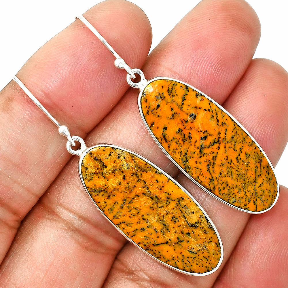 Natural Honey Dendritic Opal Earrings E-1001 SDE84919