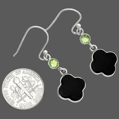 Black Onyx - Brazil & Peridot Earrings E-1006 SDE85201
