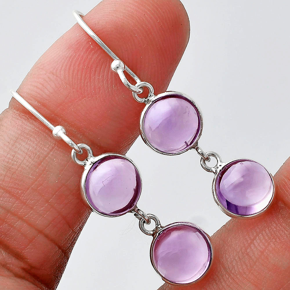 Natural Amethyst Cab - Brazil Earrings E-1006 SDE85299