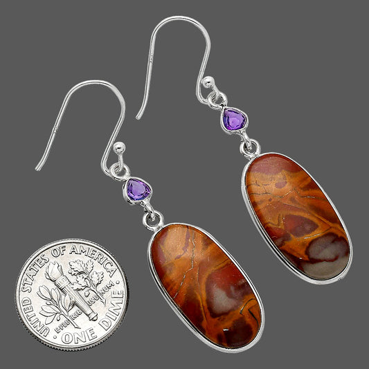 Natural Noreena Jasper & Amethyst Earrings E-1002 SDE85467