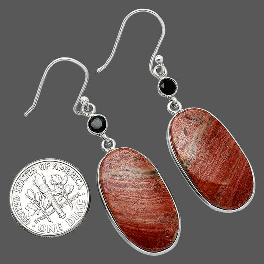 Snake Skin Jasper & Black Onyx Earrings E-1002 SDE85480