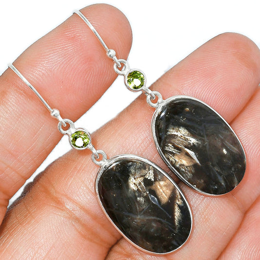 Natural Bat Cave Jasper & Peridot Earrings E-1002 SDE85698