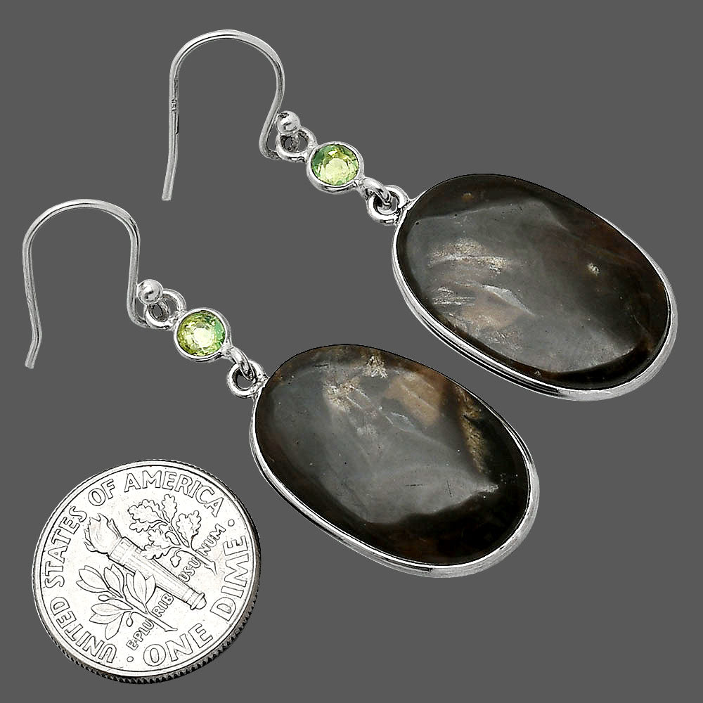 Natural Bat Cave Jasper & Peridot Earrings E-1002 SDE85698