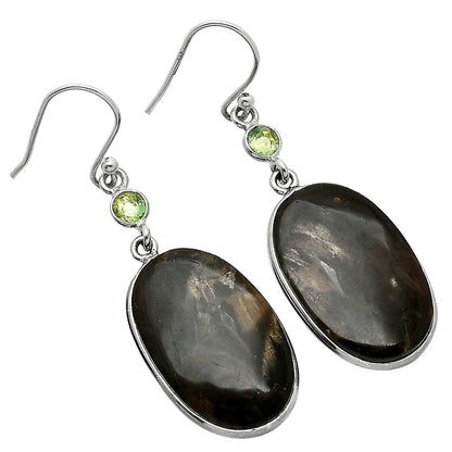 Natural Bat Cave Jasper & Peridot Earrings E-1002 SDE85698