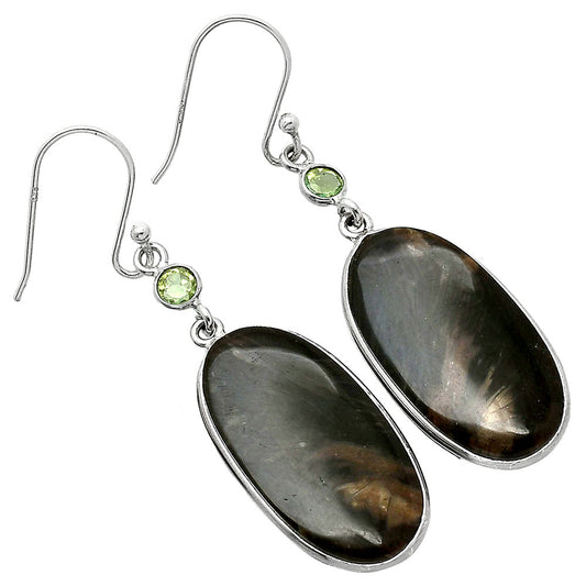 Natural Bat Cave Jasper & Peridot Earrings E-1002 SDE85699
