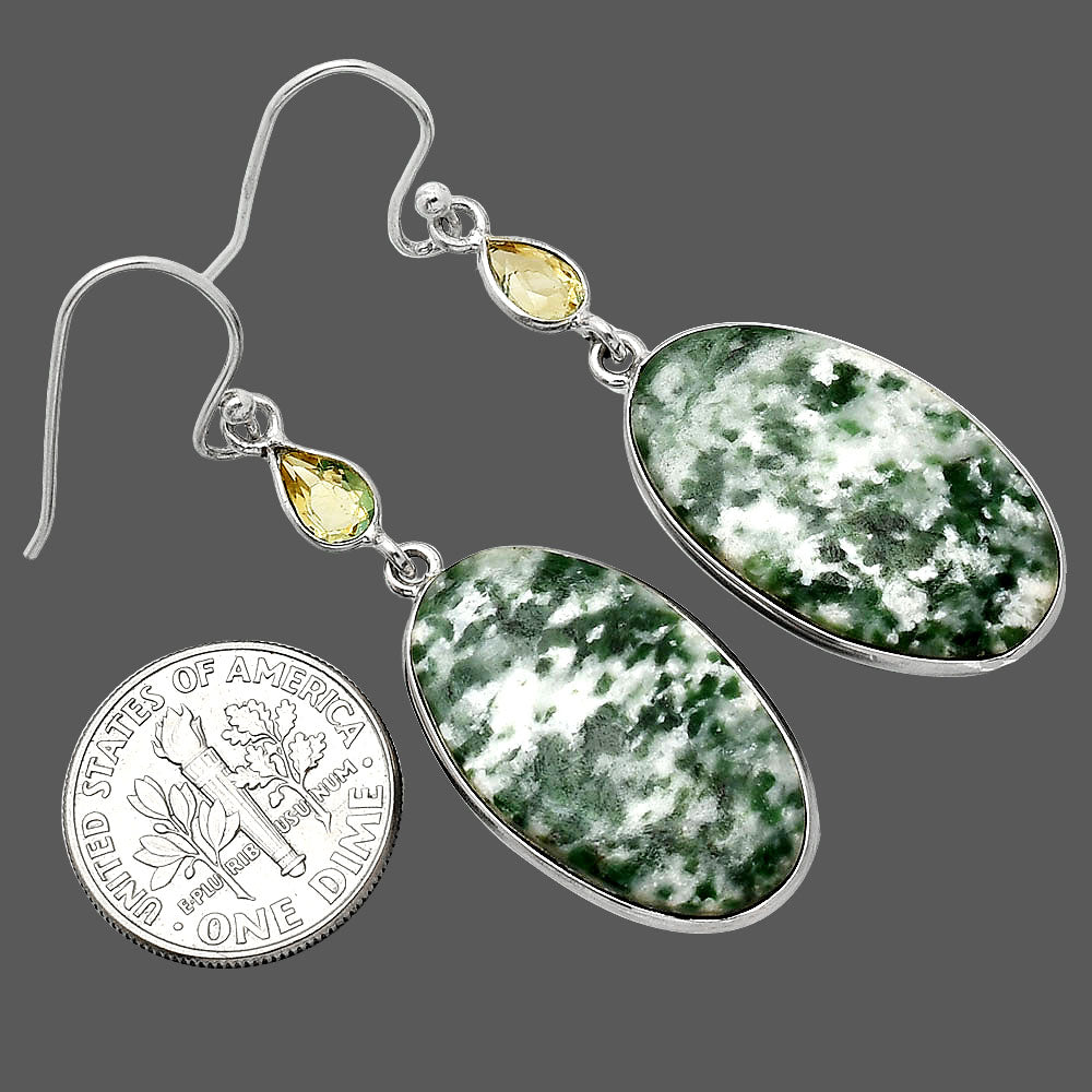 Natural Dioptase & Citrine Earrings E-1002 SDE85725