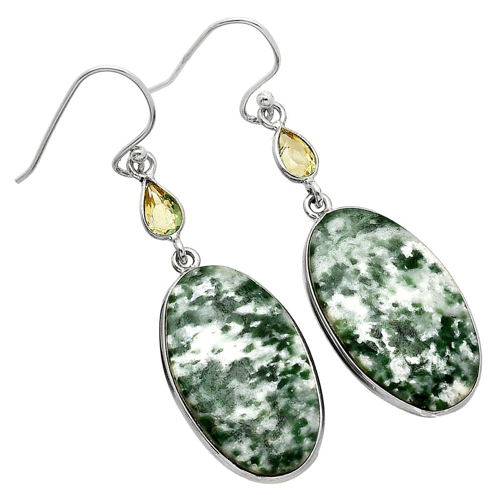 Natural Dioptase & Citrine Earrings E-1002 SDE85725