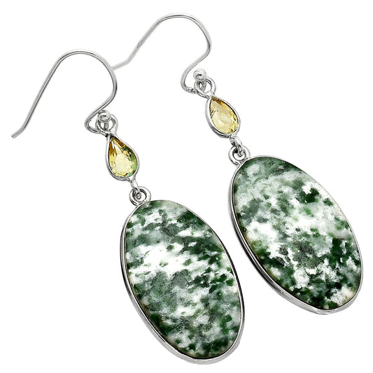 Natural Dioptase & Citrine Earrings E-1002 SDE85725