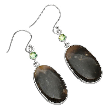 Natural Bat Cave Jasper & Peridot Earrings E-1002 SDE85786
