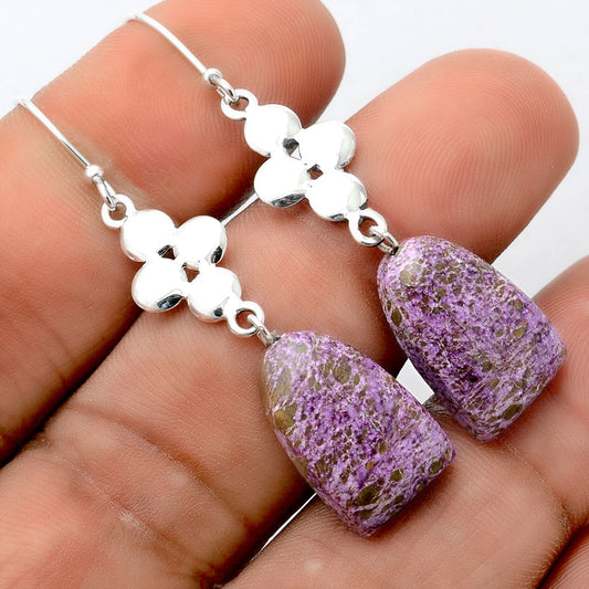 Natural Purpurite - South Africa Earrings E-1094 SDE86203