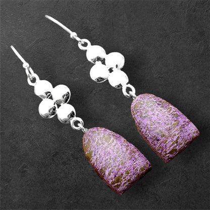 Natural Purpurite - South Africa Earrings E-1094 SDE86203