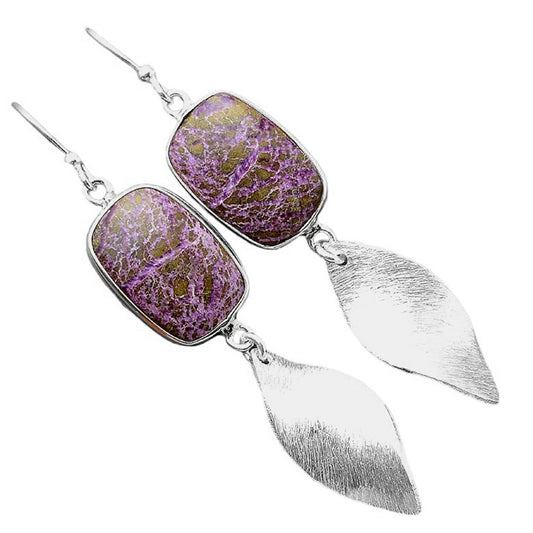 Natural Purpurite - South Africa Earrings E-1079 SDE86208