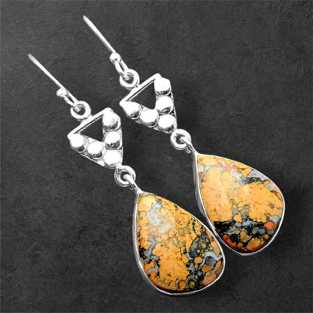 Natural Maligano Jasper - Indonesia Earrings E-1094 SDE86214