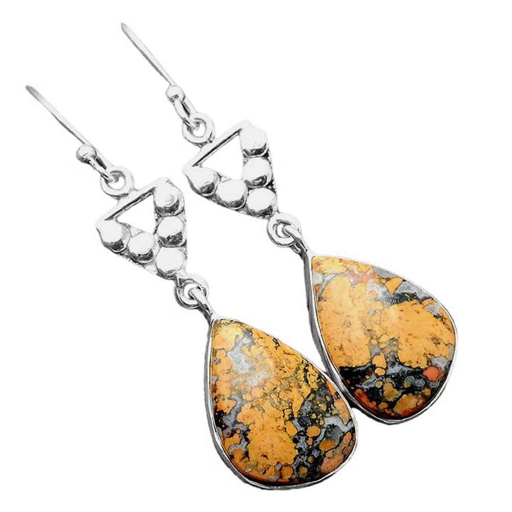 Natural Maligano Jasper - Indonesia Earrings E-1094 SDE86214