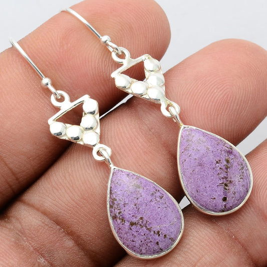 Natural Purpurite - South Africa Earrings E-1094 SDE86223