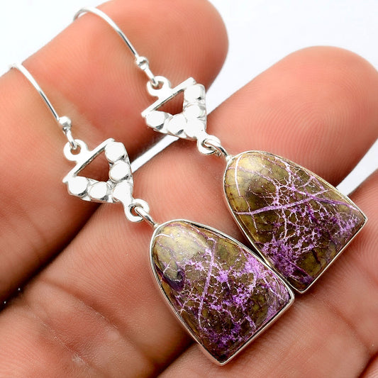 Natural Purpurite - South Africa Earrings E-1094 SDE86225